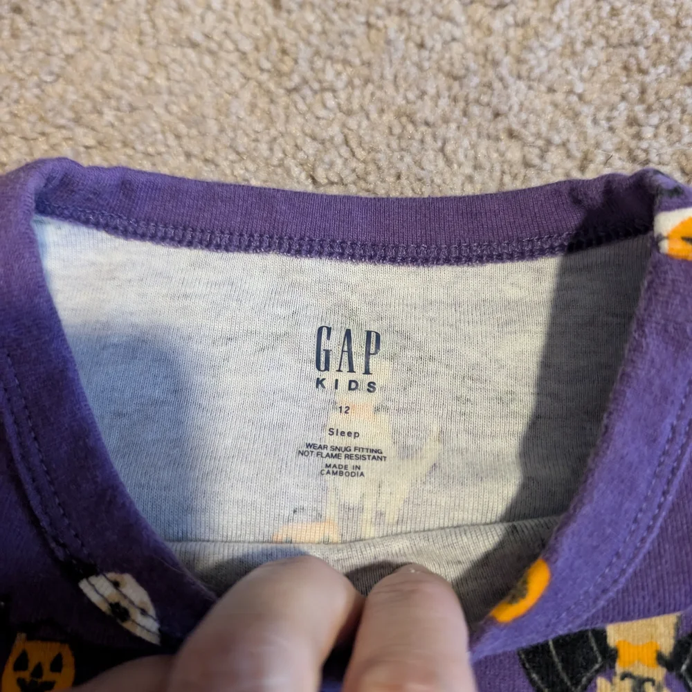 GAP Kids Purple Halloween Pajama Set